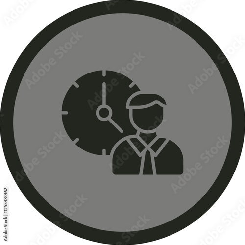 Part Time Vector Icon Design