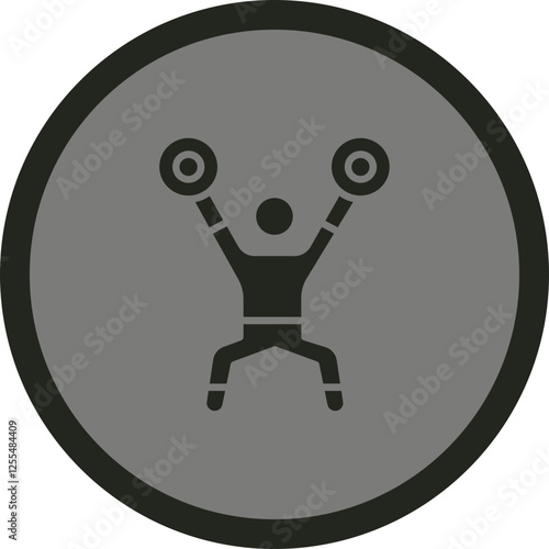 Shoulder Press Vector Icon Design
