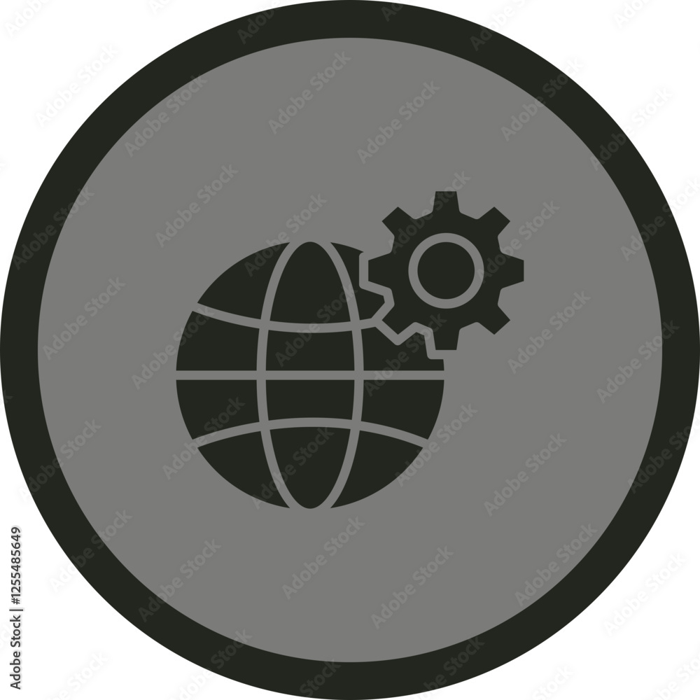 Global Service Vector Icon Design Global Service Vector Icon Design