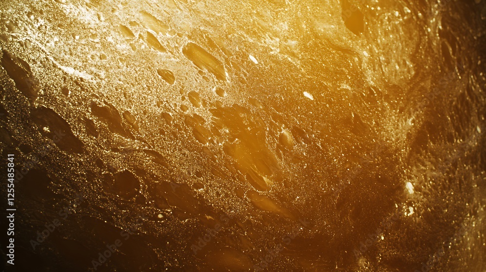 Naklejka premium Golden Abstract Texture With Light Reflections