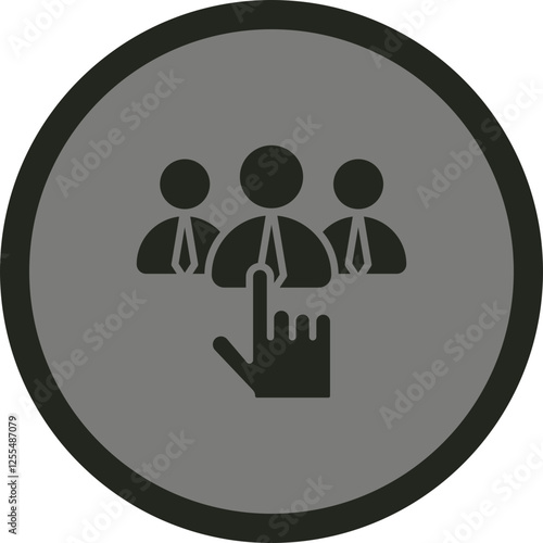 Candidate Selection Vector Icon Design