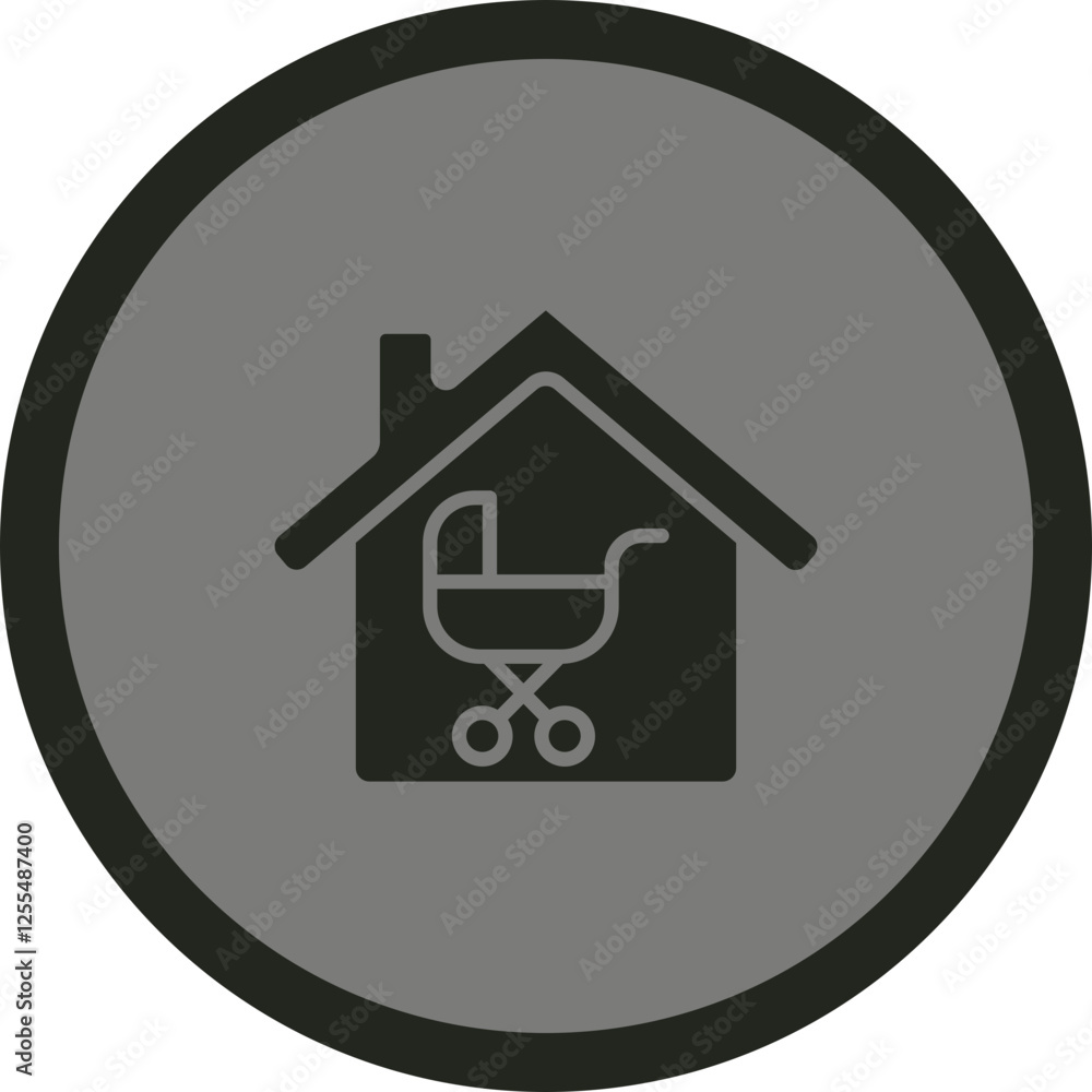 Baby Trolley Vector Icon Design Baby Trolley Vector Icon Design