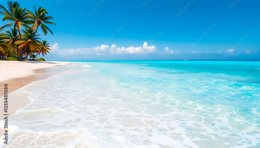 Fototapeta premium Tropical Beach with Turquoise Water.