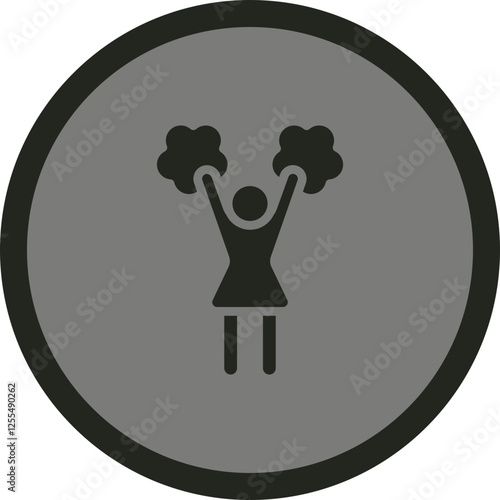 Cheerleaders Vector Icon Design