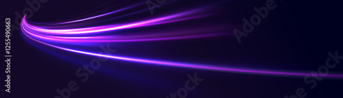 Colored shiny sparks of spiral wave. Curved bright speed line swirls. Shiny wavy path. Rotating dynamic neon circle. Magic golden swirl with highlights. Glowing swirl bokeh effect. vector png