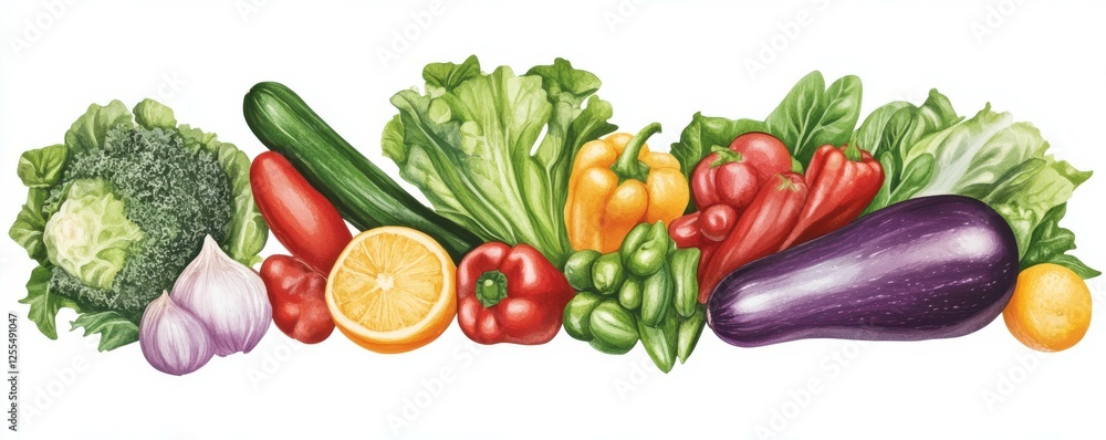 Assorted fresh vegetables and fruits including broccoli, peppers, and oranges Assorted fresh vegetables and fruits including broccoli, peppers, and oranges