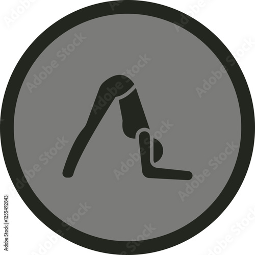 Dolphin Pose (Ardha Pincha Mayurasana) Vector Icon Design photo