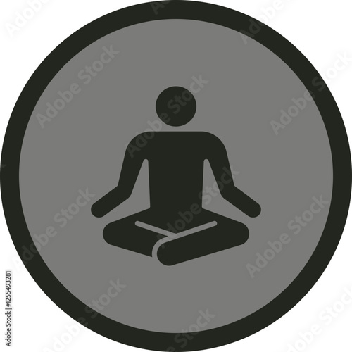 Lotus Pose (Padmasana) Vector Icon Design