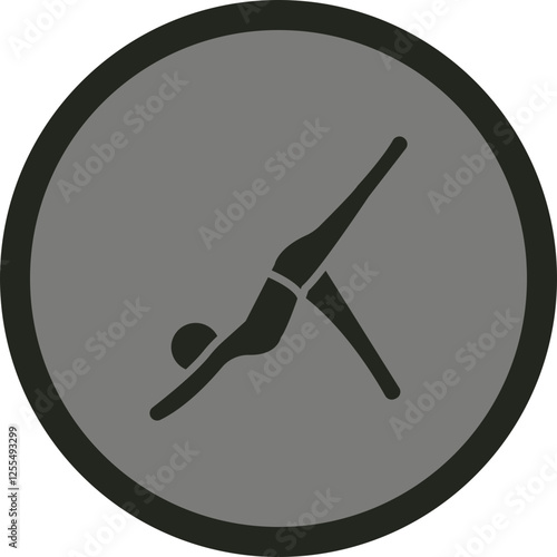 ThreeLegged Dog (Tri Pada Adho Mukha Svanasana) Vector Icon Design photo