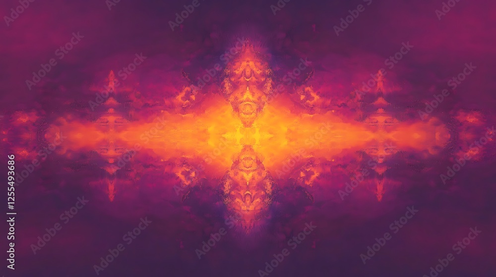 Abstract fiery nebula, cosmic background Abstract fiery nebula, cosmic background