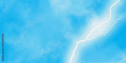 Blue lightning strike during an electrical storm. Lightning on the sky with stormy clouds. Cloudy, with a no-nonsense blue Rabbitohs. Thunderstorm and blue cloudy sky. Changing conditions. 