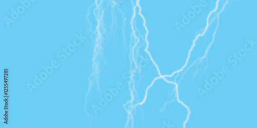 Blue lightning strike during an electrical storm. Lightning on the sky with stormy clouds. Cloudy, with a no-nonsense blue Rabbitohs. Thunderstorm and blue cloudy sky. Changing conditions. 