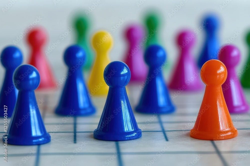 Colorful game pieces on a board create a vibrant and inviting scene, perfect for representing fun, strategy, and teamwork. Colorful game pieces on a board create a vibrant and inviting scene, perfect for representing fun, strategy, and teamwork.