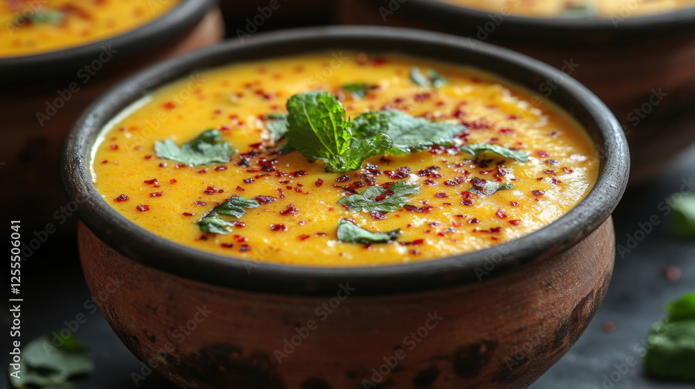 Cold drink featuring a mango lassi served in a traditional clay cup Cold drink featuring a mango lassi served in a traditional clay cup