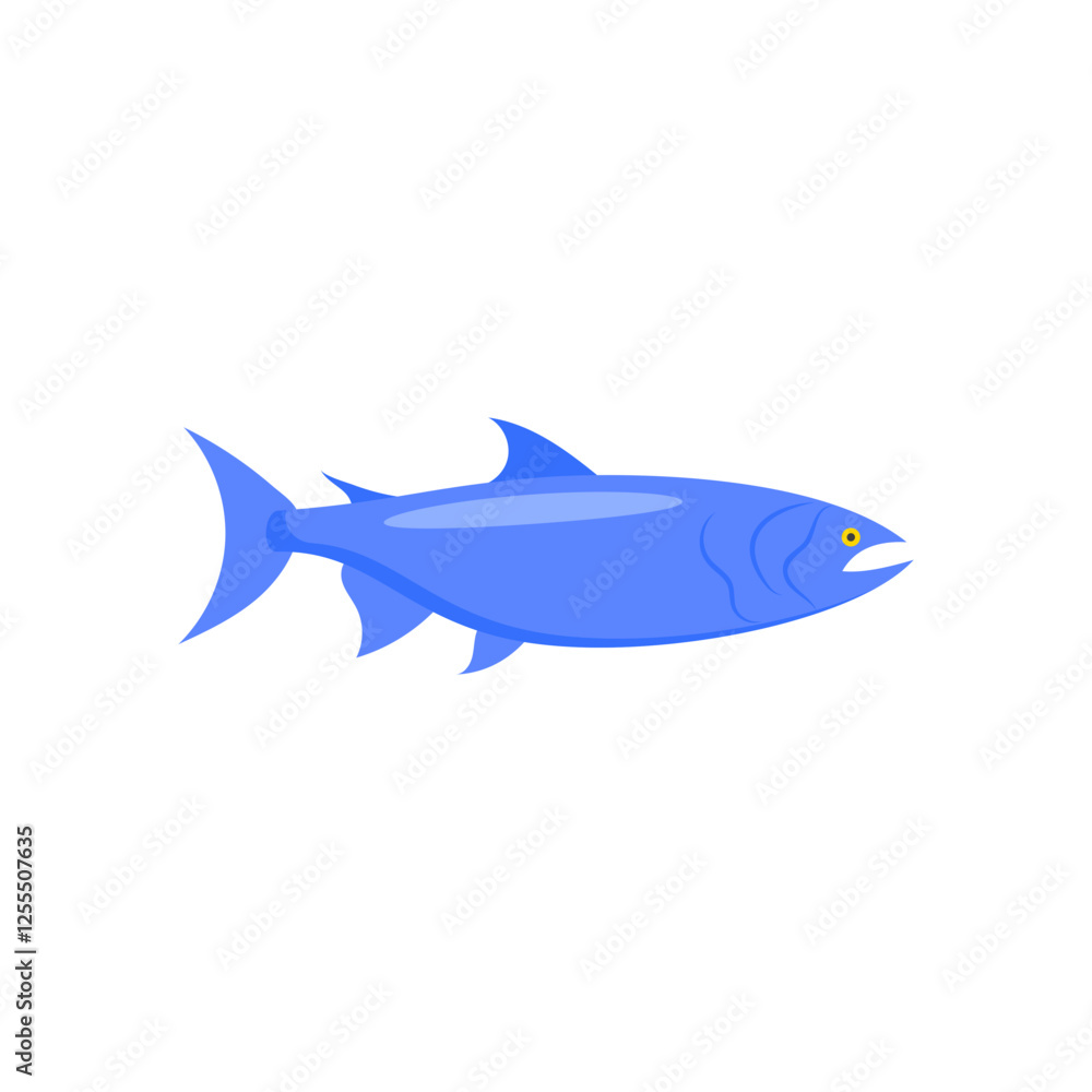 Fototapeta premium SalmonSeafood Vector Illustration, Isolated