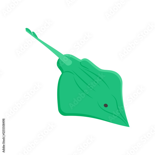SkateSeafood Vector Illustration, Isolated