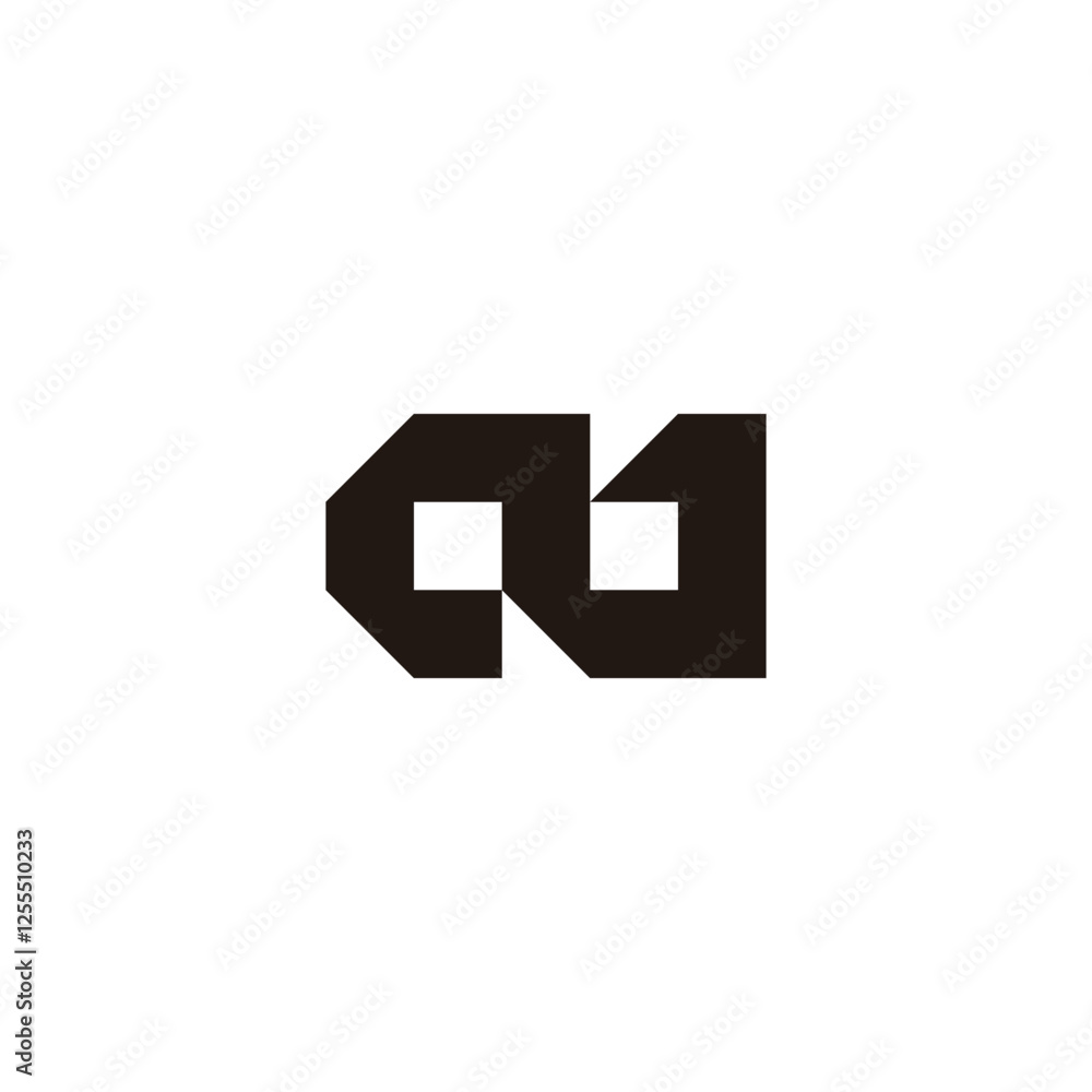 Letter N window, square geometric symbol simple logo vector Letter N window, square geometric symbol simple logo vector