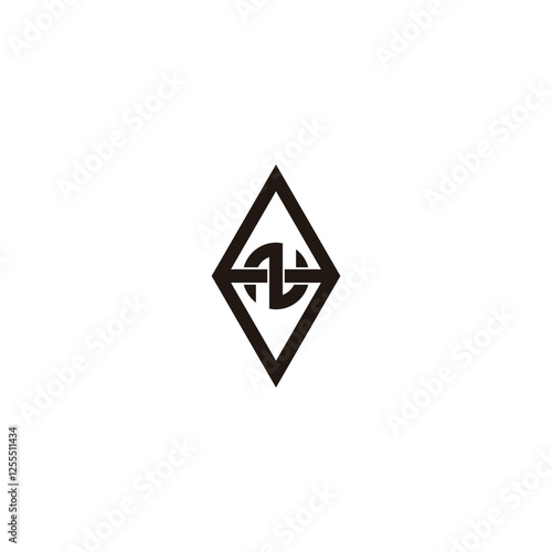Letter N gem, circle geometric symbol simple logo vector Free Download Letter N gem, circle geometric symbol simple logo vector - GFXLoad