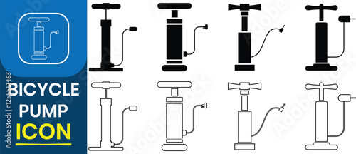 Tableau sur toile Air pump icon set