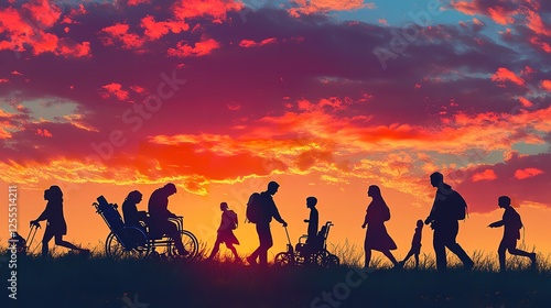 a depiction of silhouetted runners crossing a bridge during a dawn marathon, their figures outlined against the backdrop of the awakening city, symbolizing the resilience