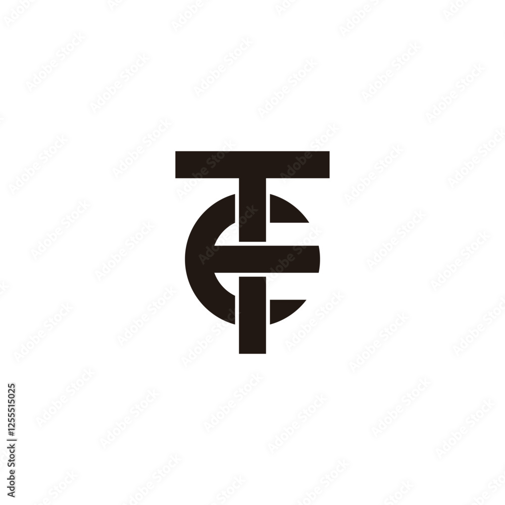 Letter TE square circle geometric symbol simple logo vector Letter TE square circle geometric symbol simple logo vector
