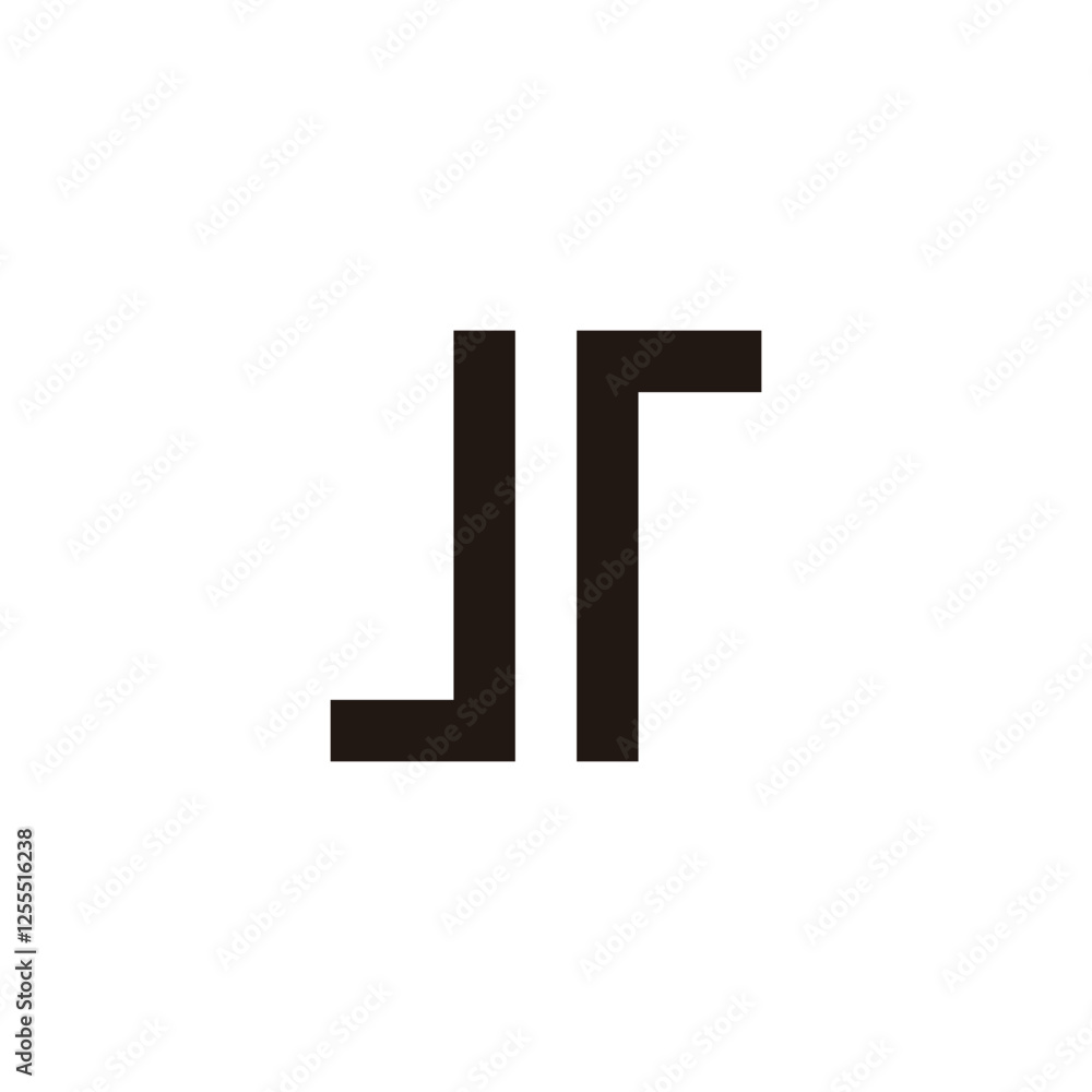 Letter Jr, I square geometric symbol simple logo vector Letter Jr, I square geometric symbol simple logo vector