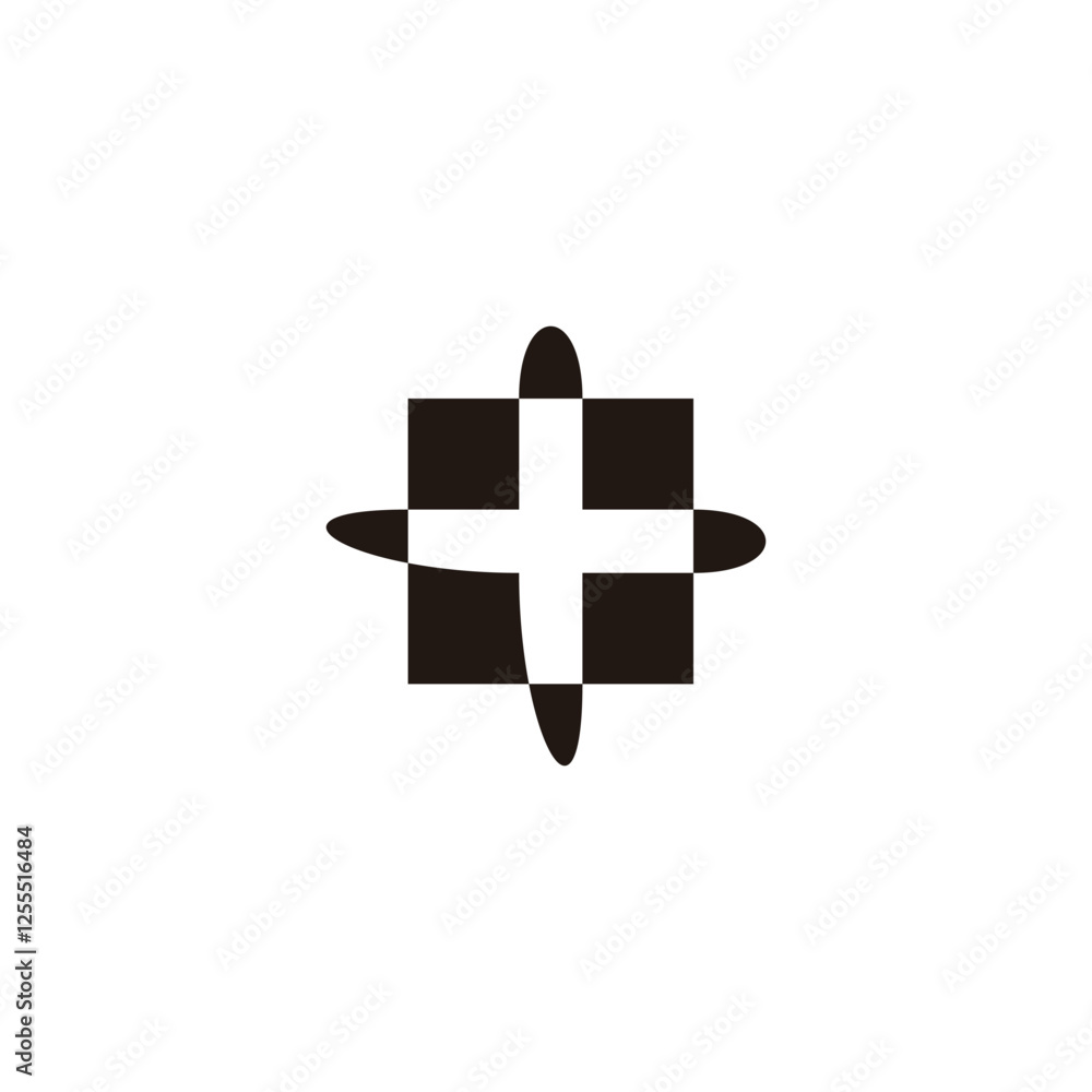 Fototapeta premium Hospital, window geometric symbol simple logo vector