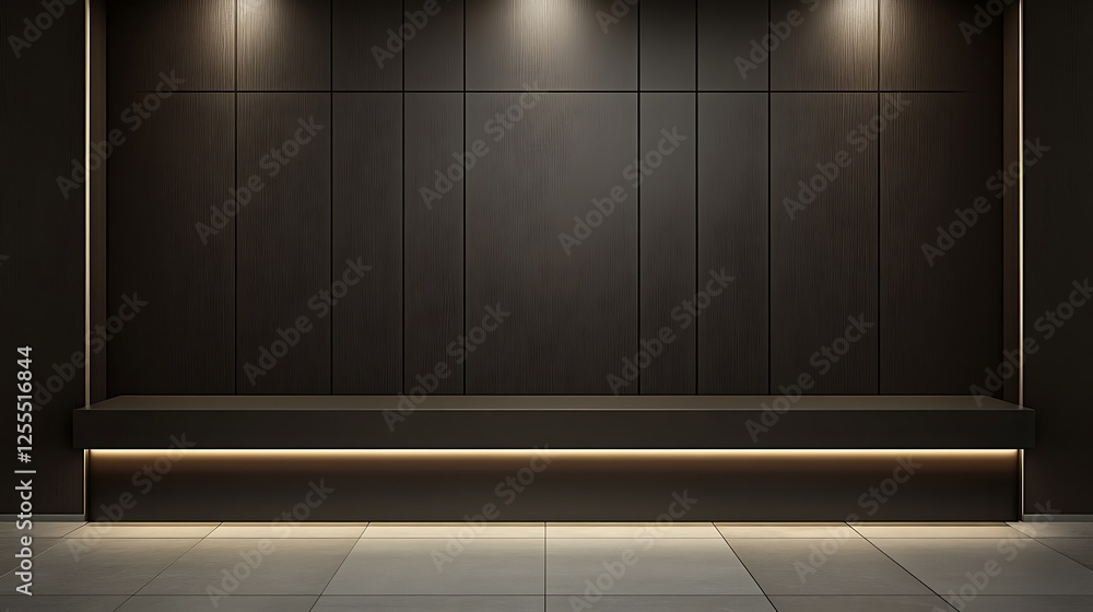 custom made wallpaper toronto digitalDark wood wall display, shelf, interior
