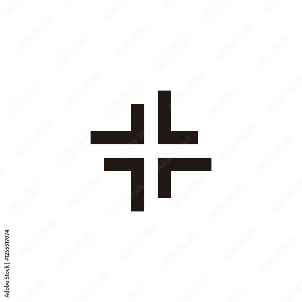 Square, plus, hospital, letters L geometric symbol simple logo vector Square, plus, hospital, letters L geometric symbol simple logo vector