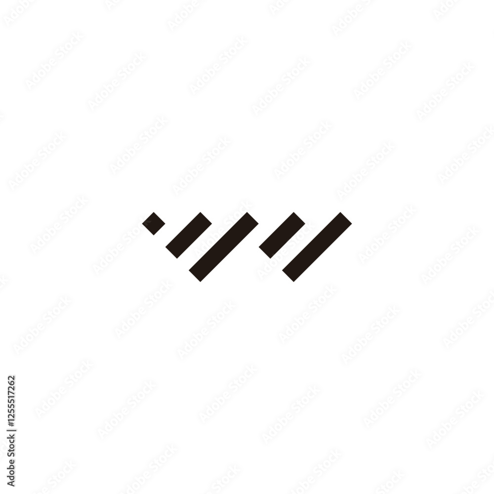 Letter w squares, line geometric symbol simple logo vector Letter w squares, line geometric symbol simple logo vector