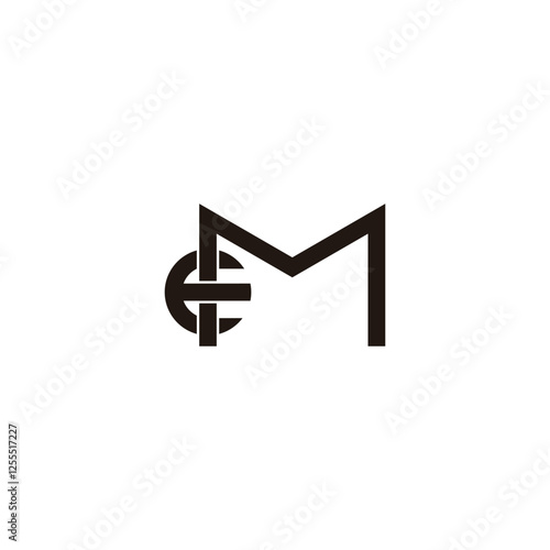 Free Download Letter EM combination, circle geometric symbol simple logo vector - GFXLoad