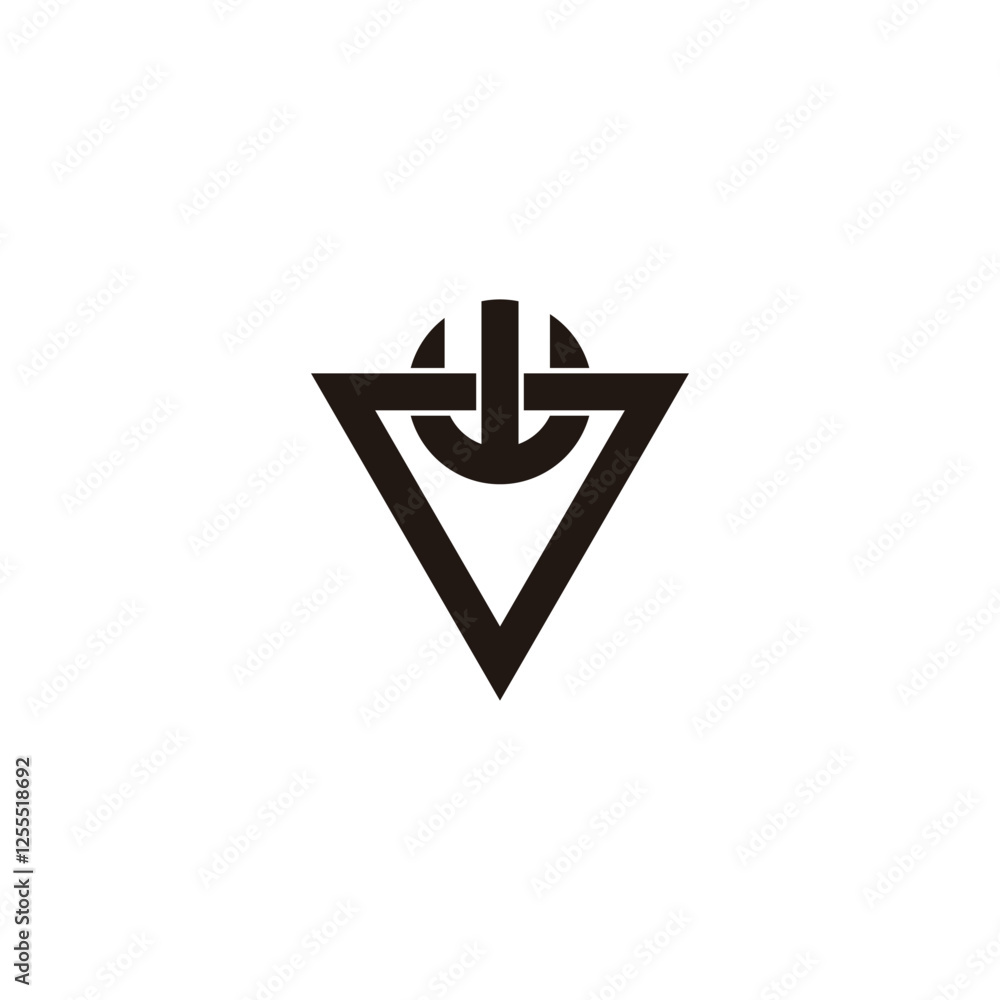 Letter W triangle, circle geometric symbol simple logo vector Letter W triangle, circle geometric symbol simple logo vector