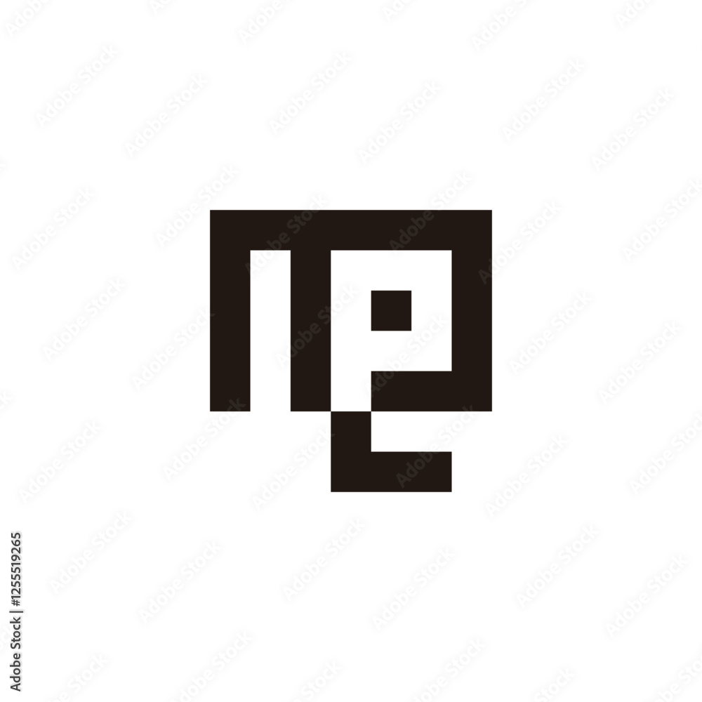 Letter me square, unique geometric symbol simple logo vector Letter me square, unique geometric symbol simple logo vector
