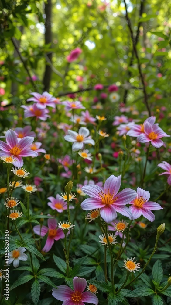 Blumen in dichter Bewuchs - flowers in dense thicket, tangled, forest, flower Blumen in dichter Bewuchs - flowers in dense thicket, tangled, forest, flower