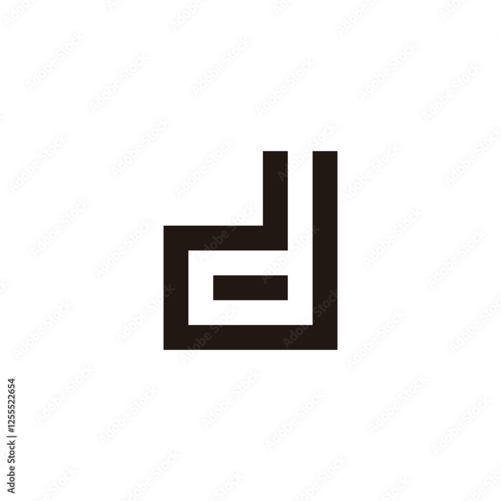 Letter d stripe, square geometric symbol simple logo vector Letter d stripe, square geometric symbol simple logo vector