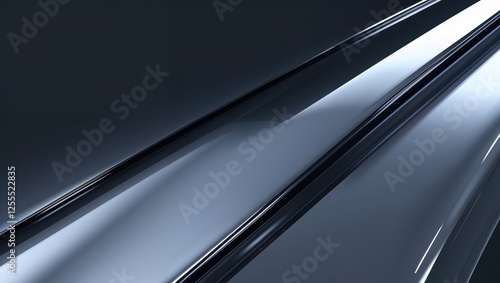 Complex layers of shiny surfaces create a mesmerizing abstract background, showcasing smooth textures and rich contrasts. The intricacy invites viewers into a captivating visual experience