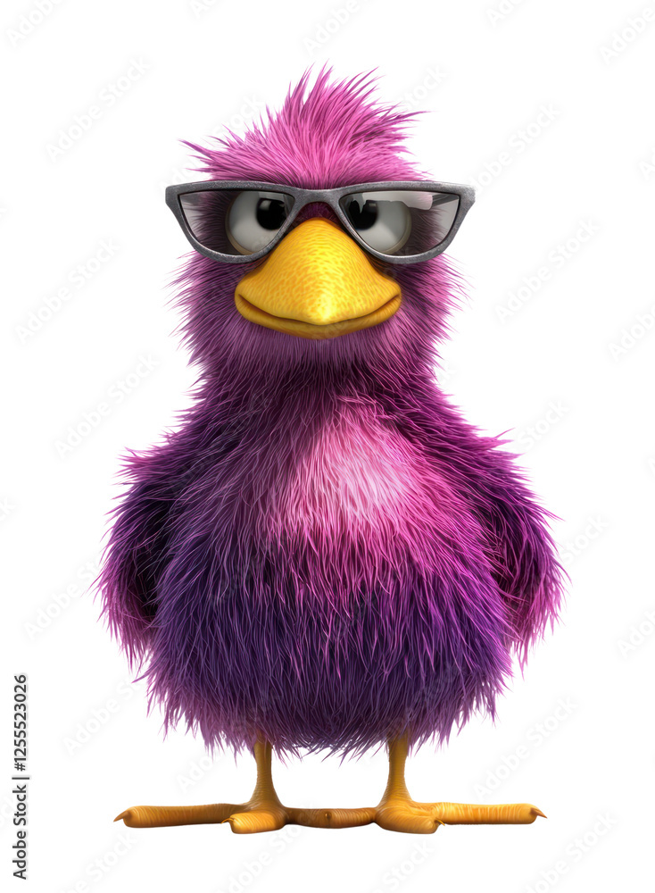 Fototapeta premium PNG Furry mangoose animal funny bird.