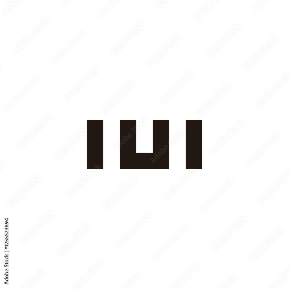 Letter Um mU U m, square geometric symbol simple logo vector Letter Um mU U m, square geometric symbol simple logo vector