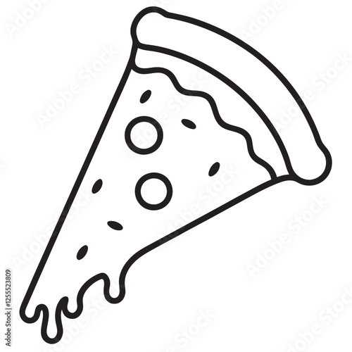 Hot and fresh pepperoni pizza slice with gooey cheese