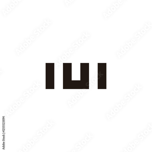 Free Download Letter Um mU U m, square geometric symbol simple logo vector - GFXLoad