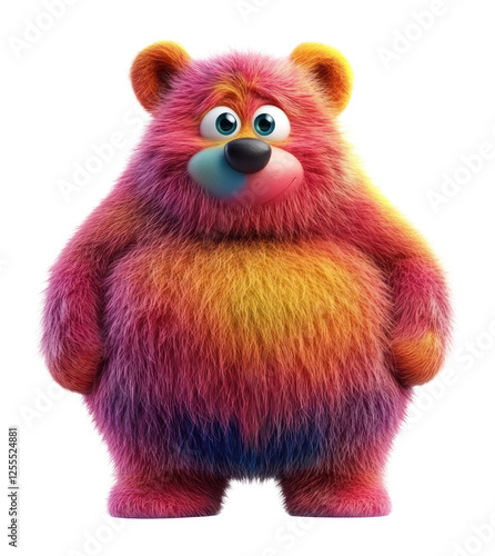 PNG Furry bear illustration animal colors.