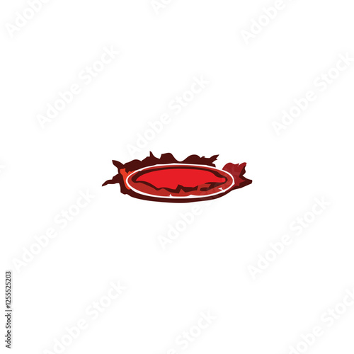 Fire, lava geometric symbol simple logo vector