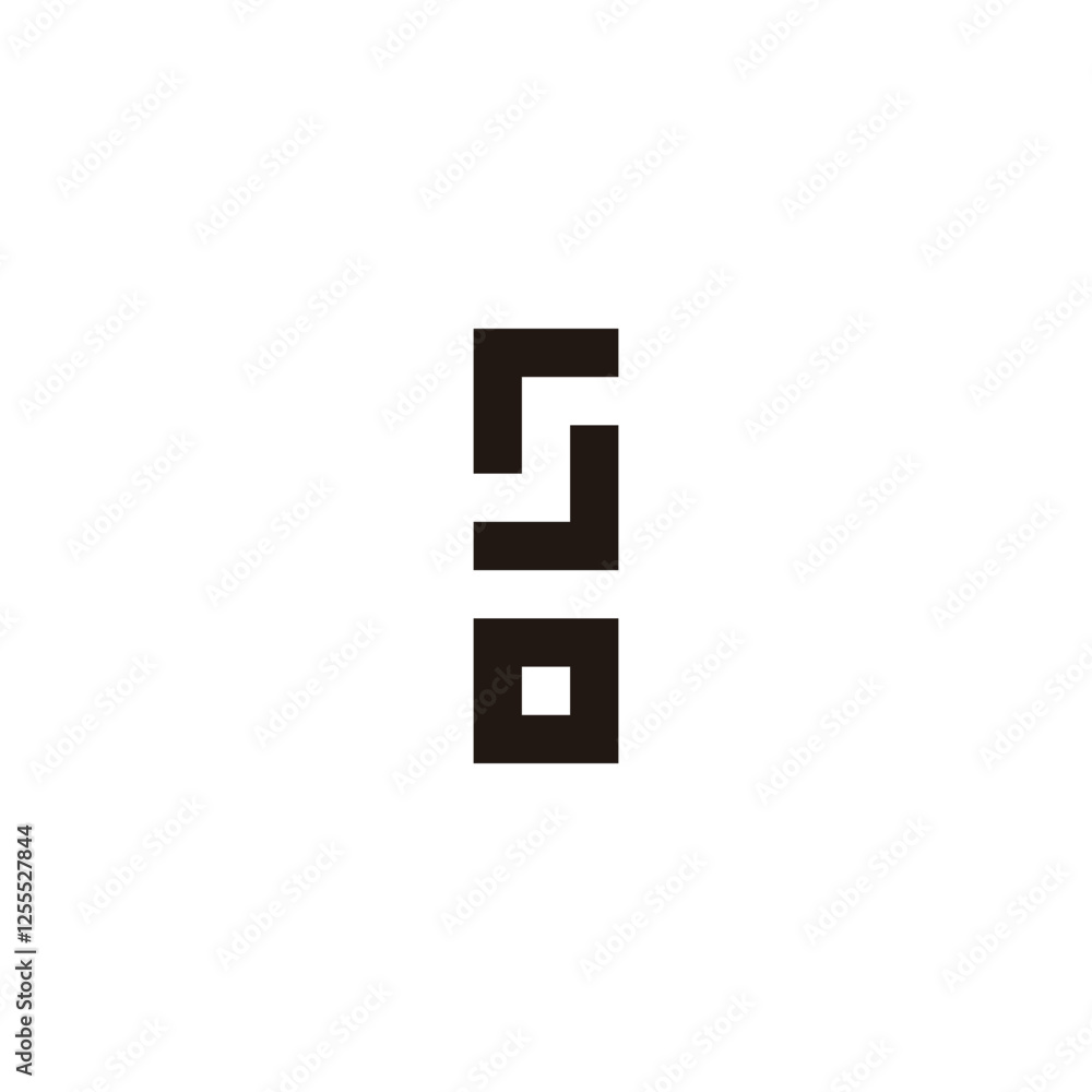 Letter rJo square geometric symbol simple logo vector Letter rJo square geometric symbol simple logo vector