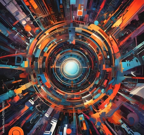 Illustration of abstract technology background.