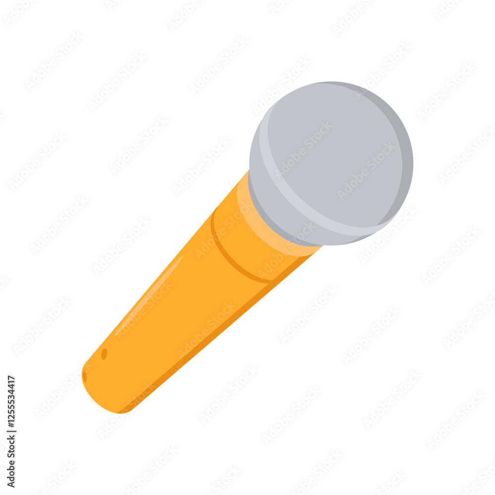 Microphone Video Production Vector Illustration, Isolated Microphone Video Production Vector Illustration, Isolated