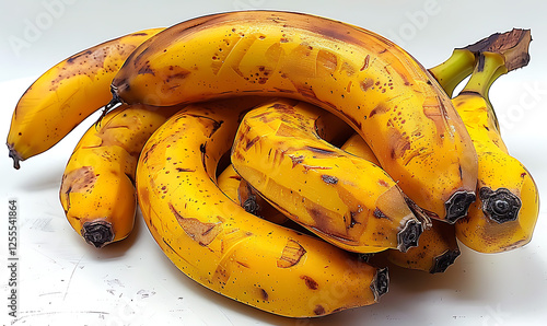 Realistic Banana Fruit Isolated for Product Display