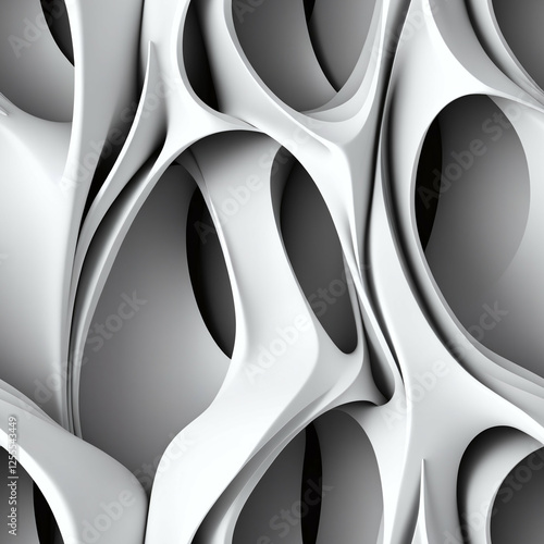 Abstract 3D wavy shapes, Se...