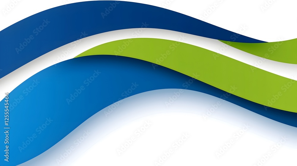 Abstract Wavy Background in Blue and Green Color Scheme Design Abstract Wavy Background in Blue and Green Color Scheme Design