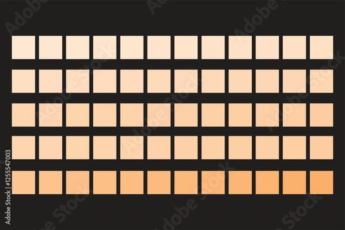 Human skin tone color palette set