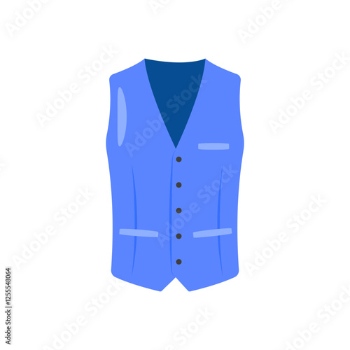 Waistcoat , Autumn Isolated Vector Illustration